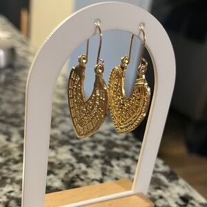 Gold Detailed Design Drop Earrings - Women Jewelry Bollywood boho jewelry NIP